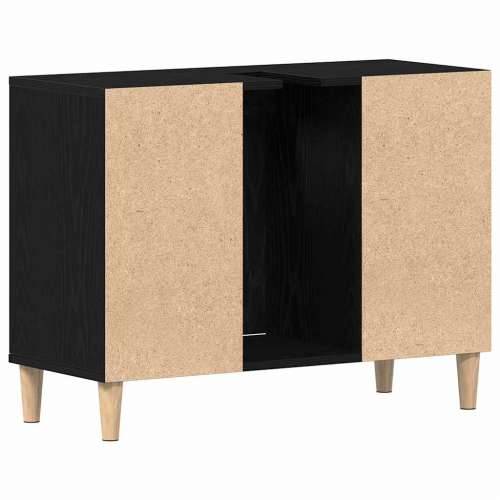 Ormarić za Lavabo - Umivaonik crni hrast 80x33x60 cm inženjerski drvo - Crni hrast 1 Cijena