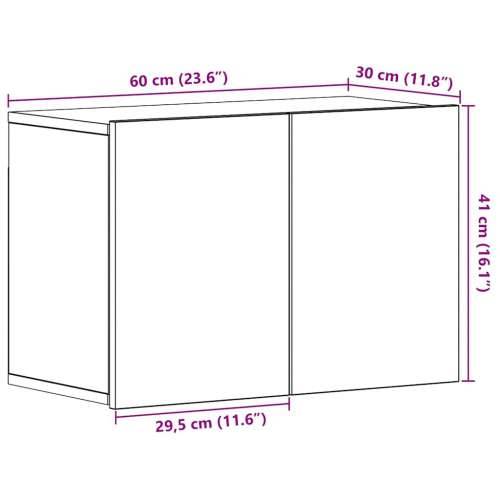 TV ormarić crni hrast 60x30x41 cm inženjerski drvo - 1 Cijena