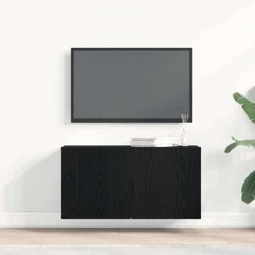TV ormarić crni hrast 80x30x41 cm inženjerski drvo - 1 Cijena