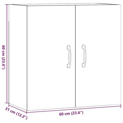 Zidni ormarić crni hrast 60x31x60 cm inženjerski drvo - Crni hrast 1 Cijena