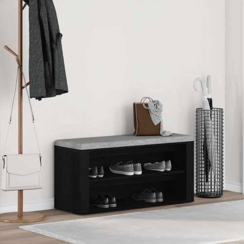 Klupa za cipele crni hrast 100x35x45 cm inženjerski drvo - Crni hrast 1 Cijena