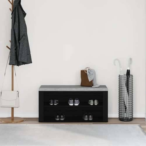 Klupa za cipele crni hrast 100x35x45 cm inženjerski drvo - Crni hrast 1 Cijena