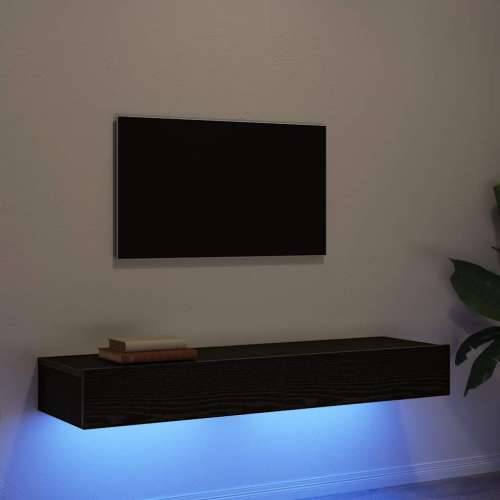 TV ormarići s LED svjetlima 2 kom. crni hrast 60x35x15,5 cm - Crni hrast 2 60 cm Cijena