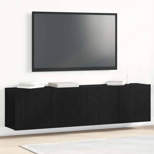 TV ormarići 2 kom. crni hrast 160x30x41 cm inženjerski drvo - 2 Cijena