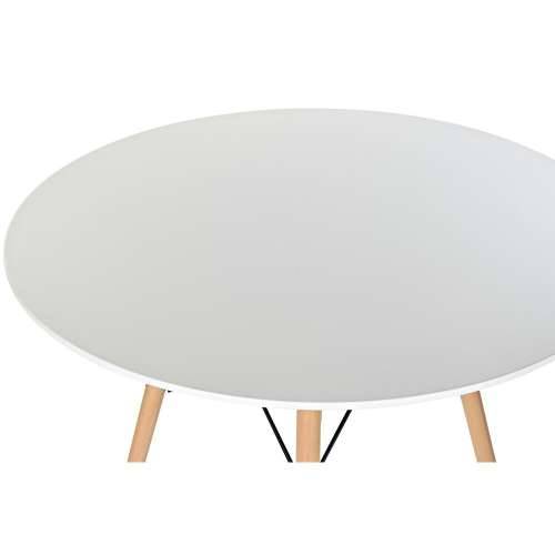 Blagavaonski stol DKD Home Decor Bijela Crna Prirodno Breza Drvo MDF 90 x 90 x 74 cm Cijena