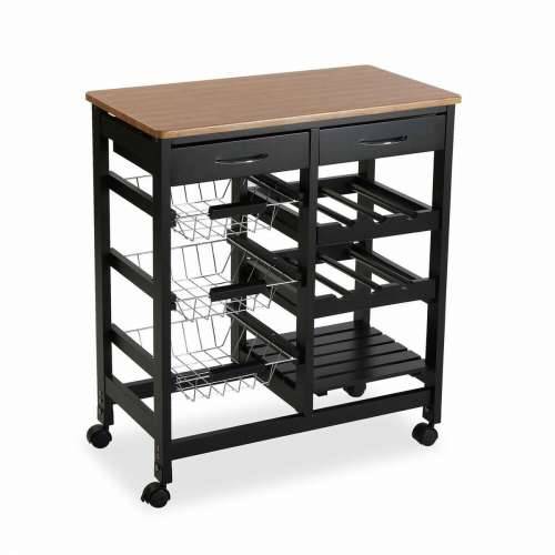 Kolica za Povrće Versa BK Drvo MDF (37 x 76 x 66 cm) Cijena