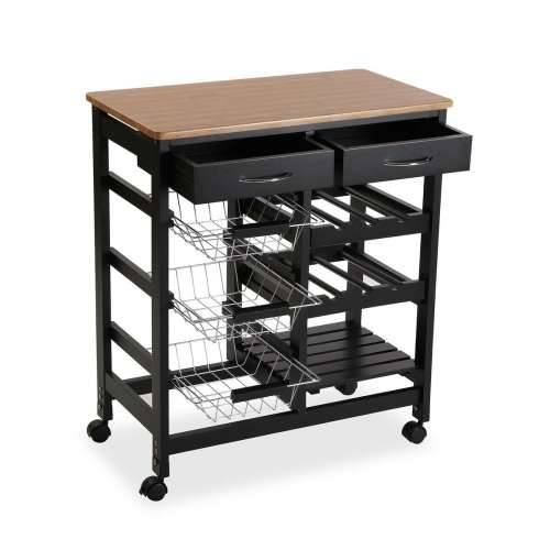 Kolica za Povrće Versa BK Drvo MDF (37 x 76 x 66 cm) Cijena
