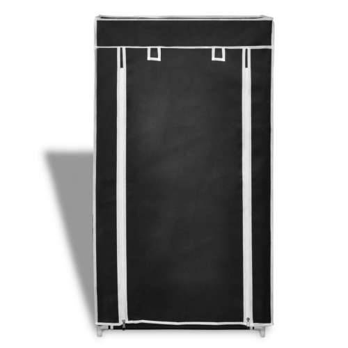 Ormarić za Cipele s Pokrovom od Tekstila 58 x 28 x 106 cm Crni - Crna 58 x 28 x 106 cm 1 Cijena