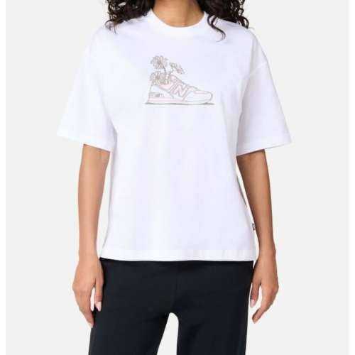 Ženska Majica Kratkih Rukava New Balance WT43556 WT Bijela Cijena