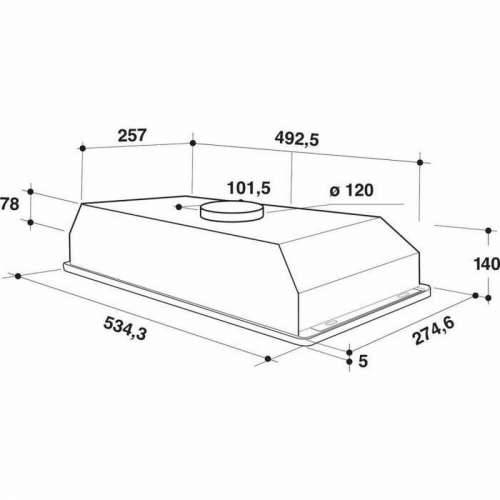 Konvencionalna Napa Whirlpool Corporation WCT 64 FLS X 332 m3/h 53 cm Srebrna Čelik Cijena