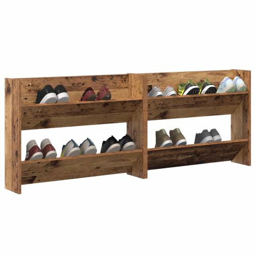 Ormarići za cipele na zidu 2 pcs Staro drvo 60 x 18 x 60 cm Cijena