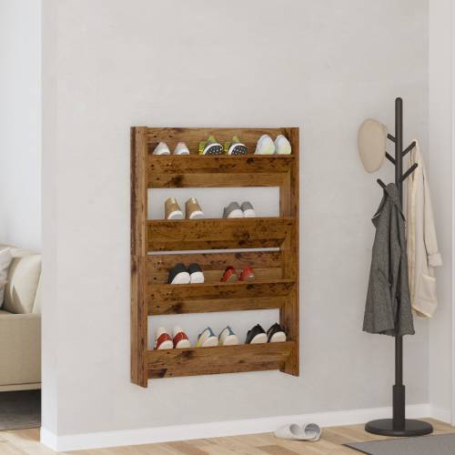 Ormarići za cipele na zidu 2 pcs Staro drvo 60 x 18 x 60 cm Cijena