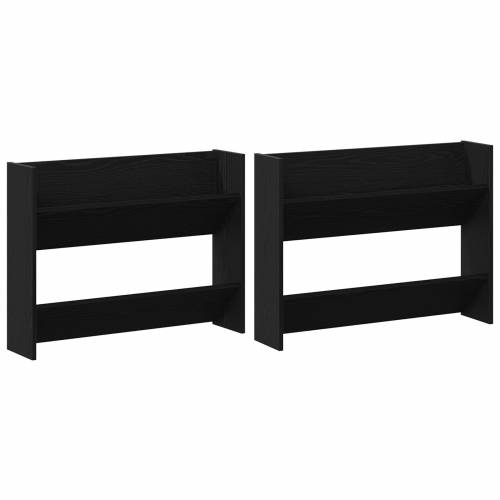 Ormarići za cipele na zidu 2 pcs Crni hrast 60 x 18 x 60 cm Cijena