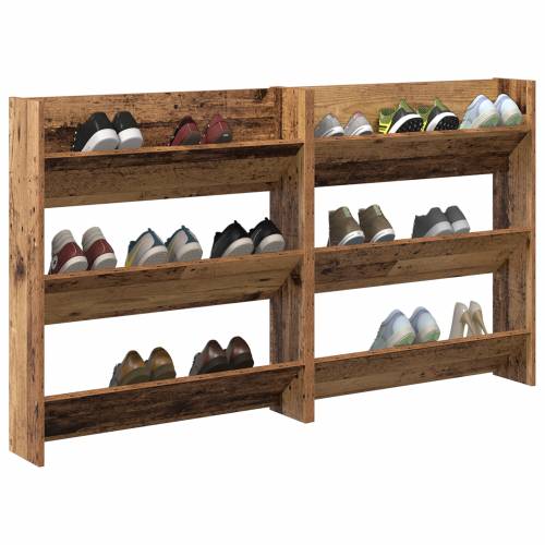 Ormarići za cipele na zidu 2 pcs Staro drvo 60 x 18 x 60 cm Cijena
