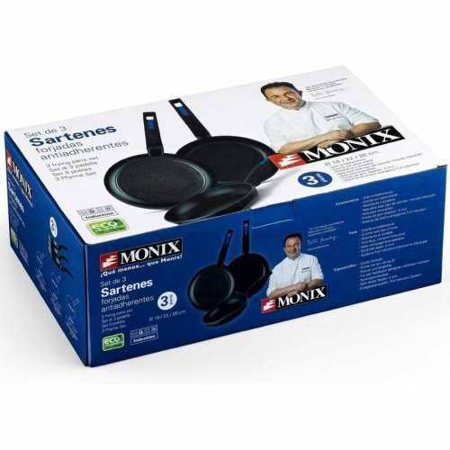 Set tava Monix M811200 Crna bakelit Kovani Aluminij Ø 18 cm 3 Dijelovi Cijena