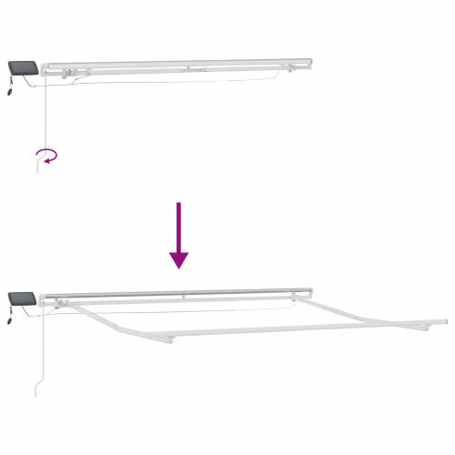 Skrovita tenda with Plava i bijela 3.5 x 2.5 m Platno i metal Cijena