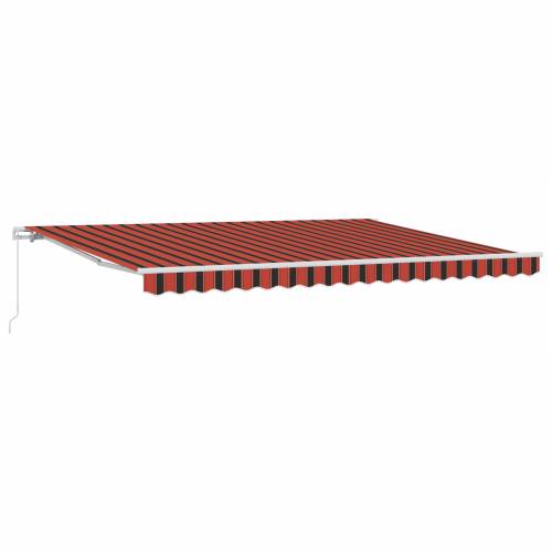 Skrovita tenda Narančasta i smeđa 450 x 300 cm tkanina Cijena
