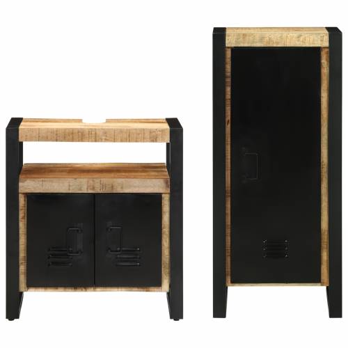 Set namještaja za kupaonicu 2 pcs Smeđa Čvrsto drvo manga Cijena