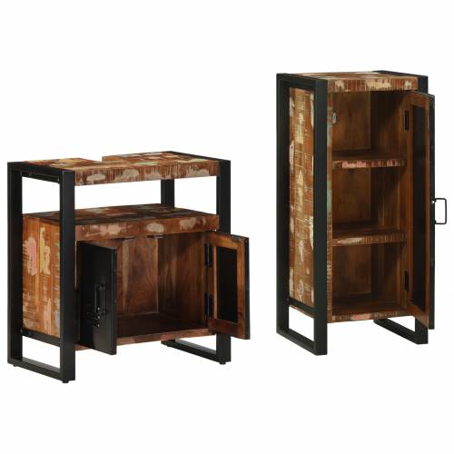 Set namještaja za kupaonicu 2 pcs Čvrsto reciklirano drvo Cijena