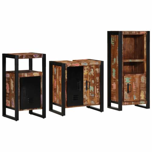 Set namještaja za kupaonicu 3 pcs Čvrsto reciklirano drvo Cijena