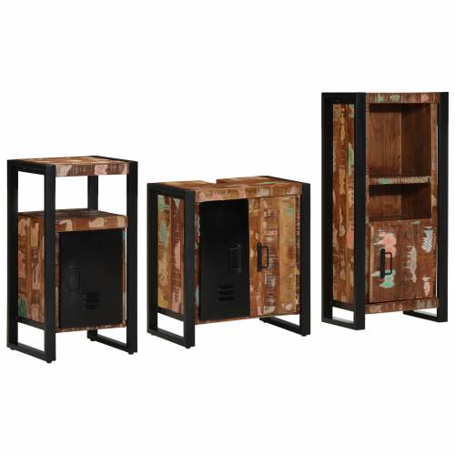 Set namještaja za kupaonicu 3 pcs Čvrsto reciklirano drvo Cijena