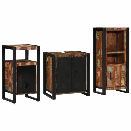 Set namještaja za kupaonicu 3 pcs Čvrsto reciklirano drvo Cijena