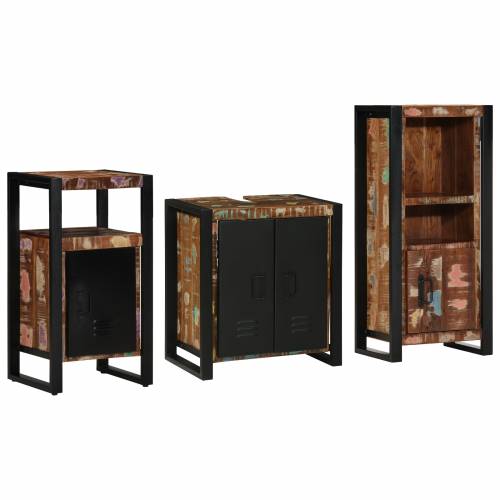 Set namještaja za kupaonicu 3 pcs Čvrsto reciklirano drvo Cijena