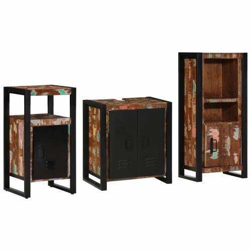 Set namještaja za kupaonicu 3 pcs Čvrsto reciklirano drvo Cijena