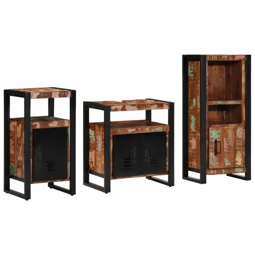 Set namještaja za kupaonicu 3 pcs Čvrsto reciklirano drvo Cijena