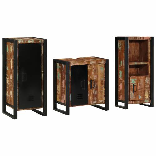 Set namještaja za kupaonicu 3 pcs Čvrsto reciklirano drvo Cijena