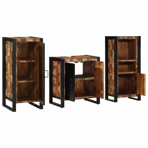 Set namještaja za kupaonicu 3 pcs Čvrsto reciklirano drvo Cijena