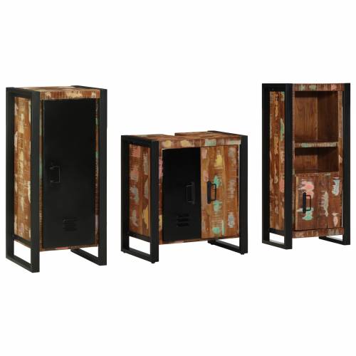 Set namještaja za kupaonicu 3 pcs Čvrsto reciklirano drvo Cijena