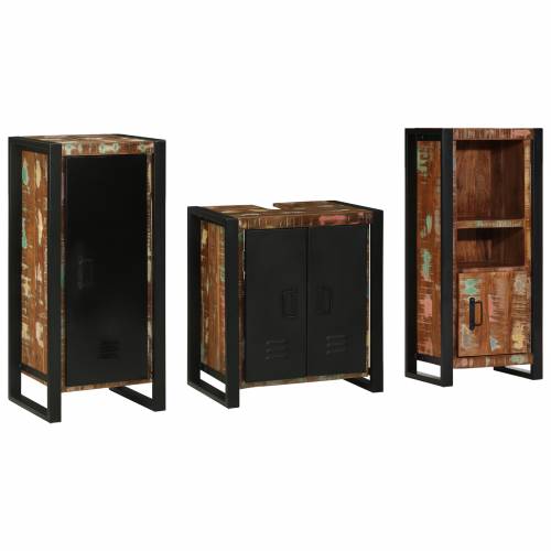 Set namještaja za kupaonicu 3 pcs Čvrsto reciklirano drvo Cijena