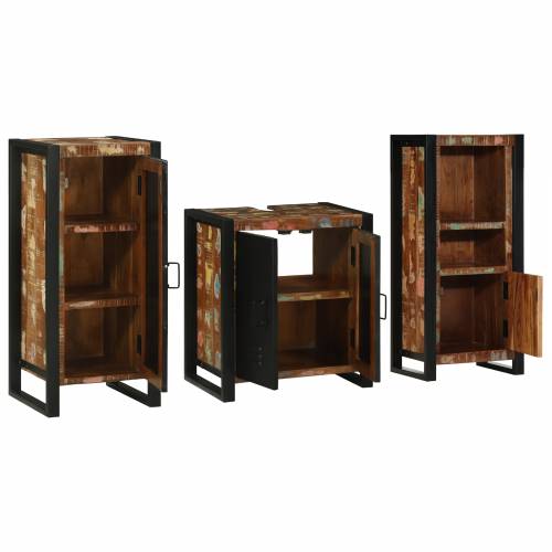 Set namještaja za kupaonicu 3 pcs Čvrsto reciklirano drvo Cijena
