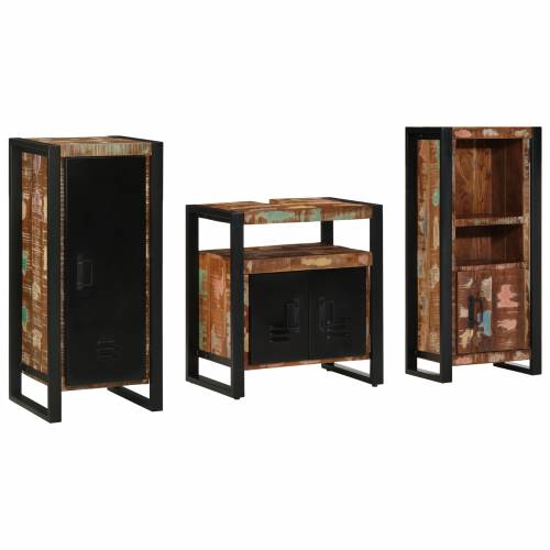Set namještaja za kupaonicu 3 pcs Čvrsto reciklirano drvo Cijena
