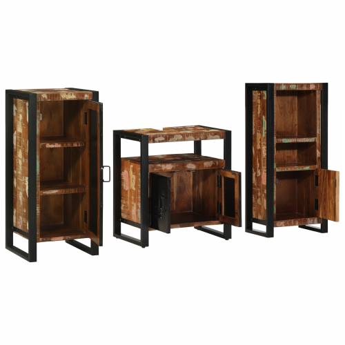 Set namještaja za kupaonicu 3 pcs Čvrsto reciklirano drvo Cijena