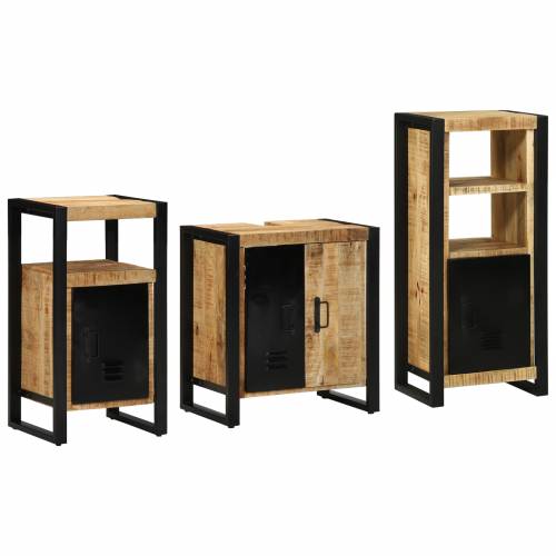 Set namještaja za kupaonicu 3 pcs Smeđa Čvrsto drvo manga Cijena