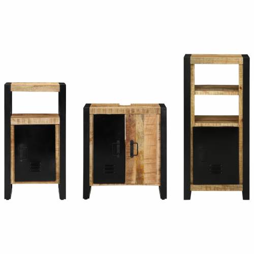 Set namještaja za kupaonicu 3 pcs Smeđa Čvrsto drvo manga Cijena
