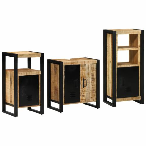 Set namještaja za kupaonicu 3 pcs Smeđa Čvrsto drvo manga Cijena