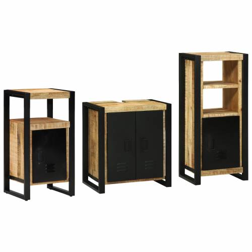 Set namještaja za kupaonicu 3 pcs Smeđa Čvrsto drvo manga Cijena