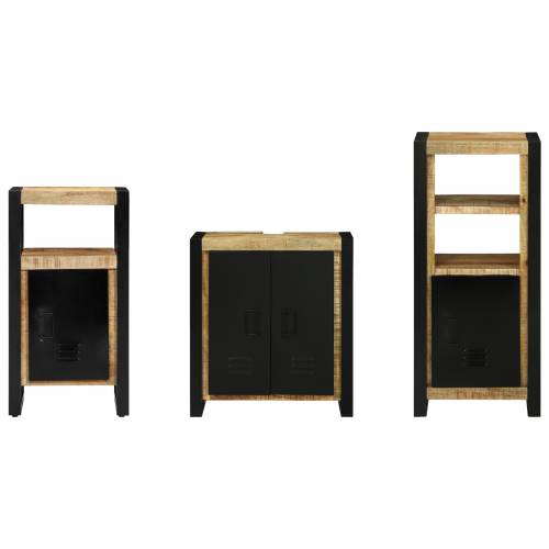 Set namještaja za kupaonicu 3 pcs Smeđa Čvrsto drvo manga Cijena