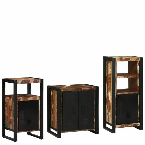 Set namještaja za kupaonicu 3 pcs Čvrsto reciklirano drvo Cijena