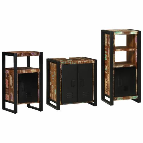 Set namještaja za kupaonicu 3 pcs Čvrsto reciklirano drvo Cijena