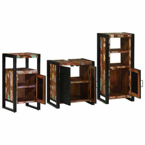 Set namještaja za kupaonicu 3 pcs Čvrsto reciklirano drvo Cijena