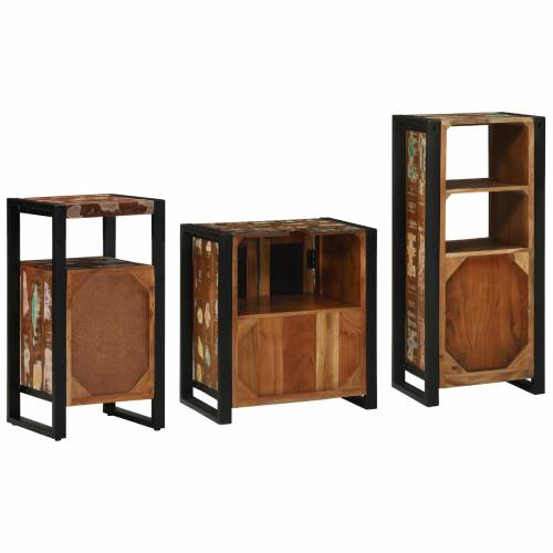 Set namještaja za kupaonicu 3 pcs Čvrsto reciklirano drvo Cijena