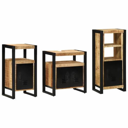 Set namještaja za kupaonicu 3 pcs Smeđa Čvrsto drvo manga Cijena