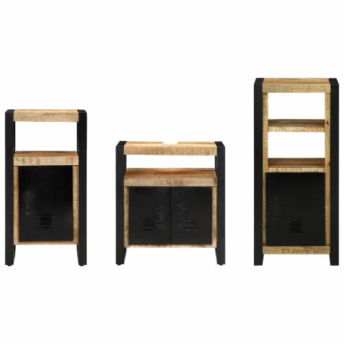 Set namještaja za kupaonicu 3 pcs Smeđa Čvrsto drvo manga Cijena