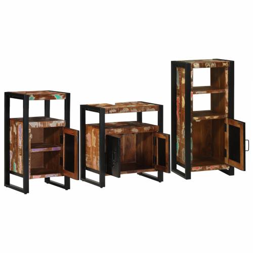 Set namještaja za kupaonicu 3 pcs Čvrsto reciklirano drvo Cijena