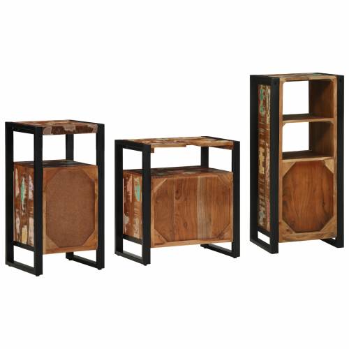 Set namještaja za kupaonicu 3 pcs Čvrsto reciklirano drvo Cijena