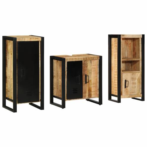 Set namještaja za kupaonicu 3 pcs Smeđa Čvrsto drvo manga Cijena